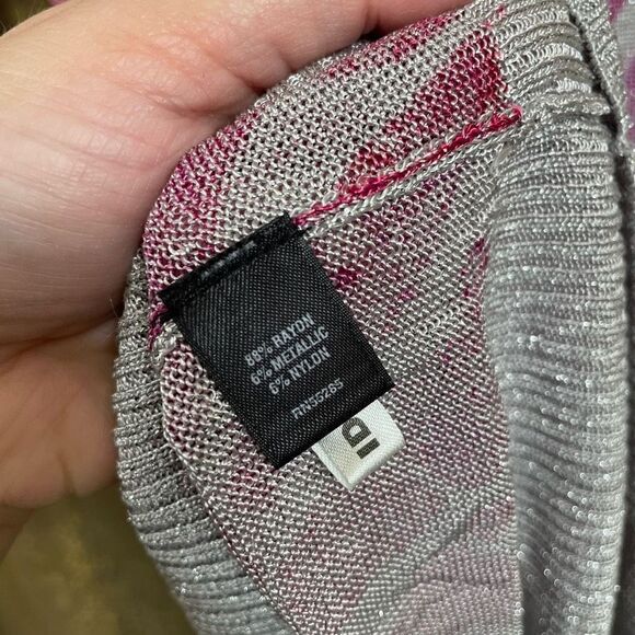 Vintage y2k Express pink purple silver metallic sparkle sweater, XS - Picture 5 of 5